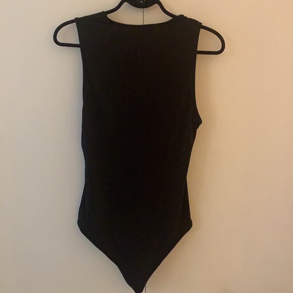 Black Lulus low cut sexy black bodysuit - Picture 3 of 3